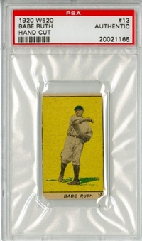 1920 W520 Babe Ruth PSA Authentic